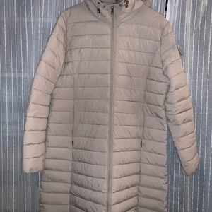 Women's Cream Puffer Jacket
